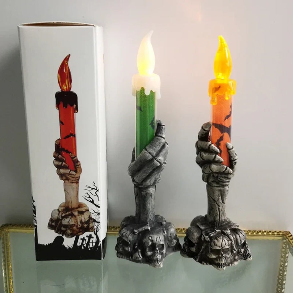 Decorazione Halloween Portacandela Design Teschio - Image 6