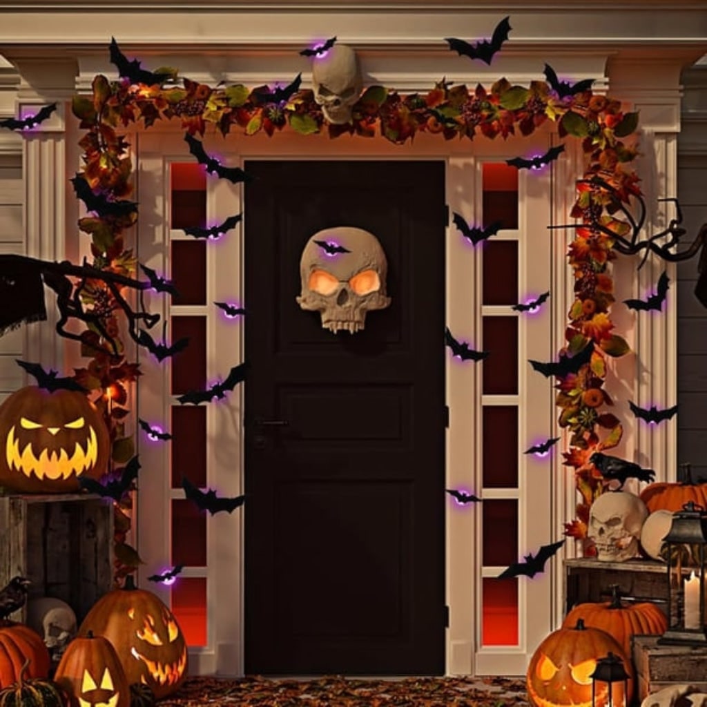 Decorazione Halloween Set Pipistrelli Parete Festivo - Image 3