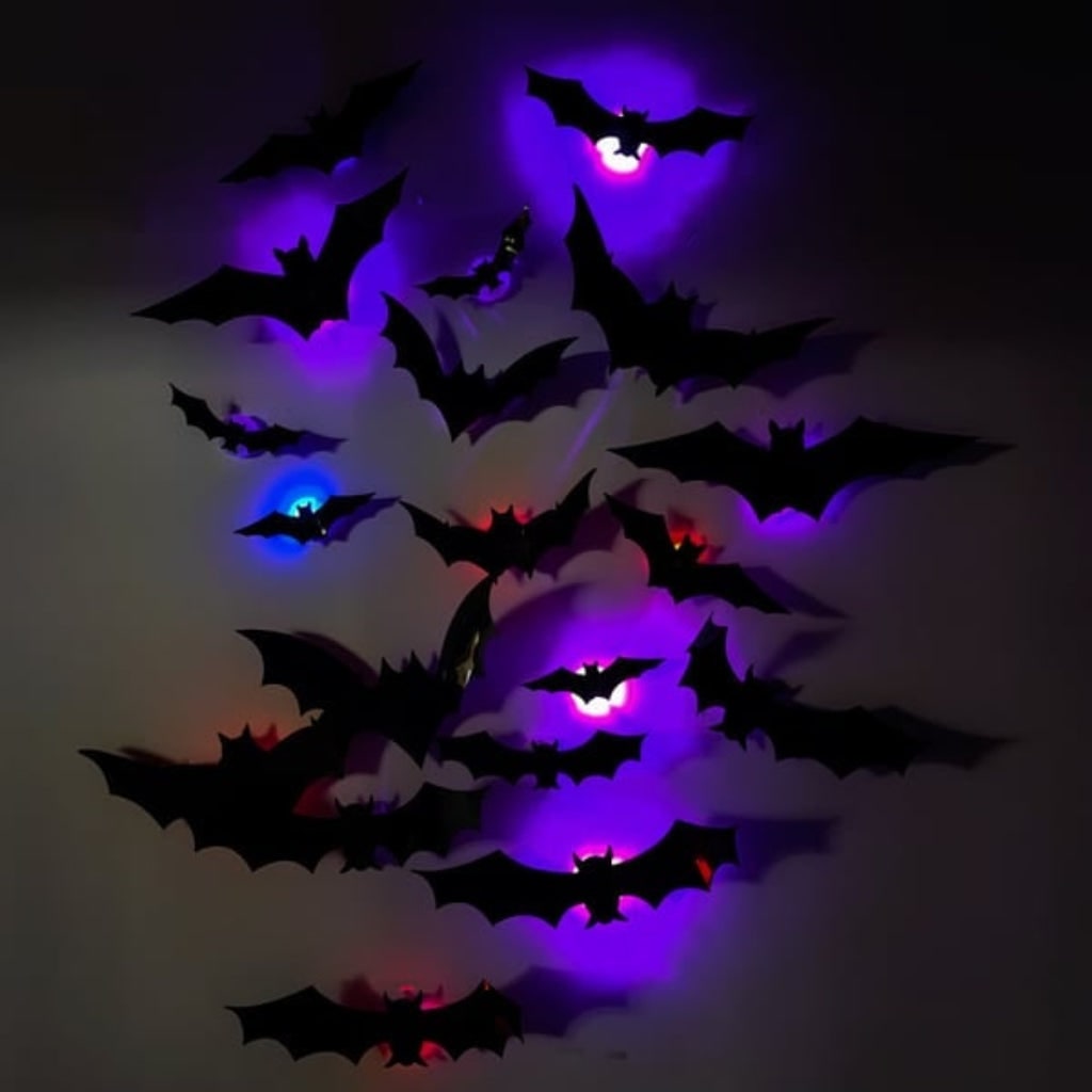 Decorazione Halloween Set Pipistrelli Parete Festivo - Image 6