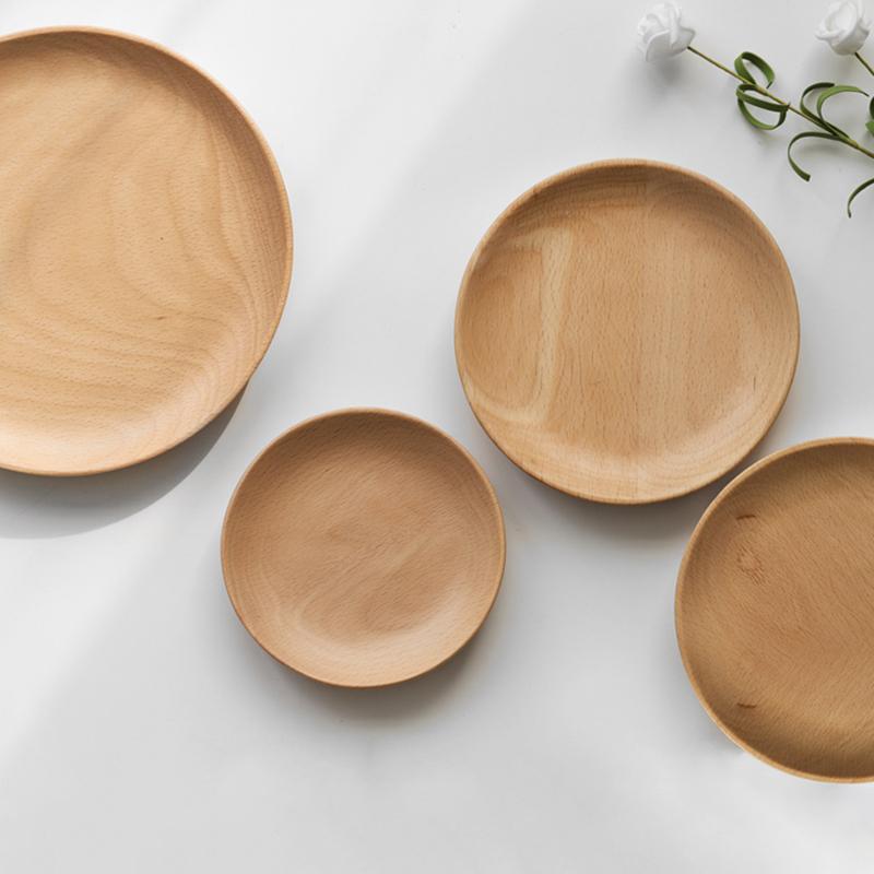 Set di 4 Ciotole da Servizio in Legno Rustico