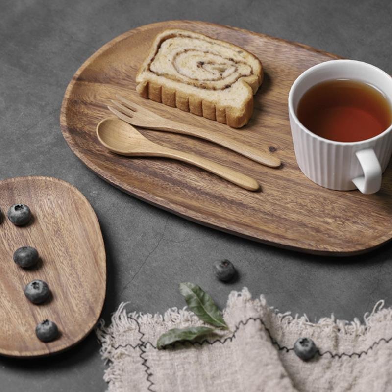 Set de 4 piezas de tablas de servir y comer de madera