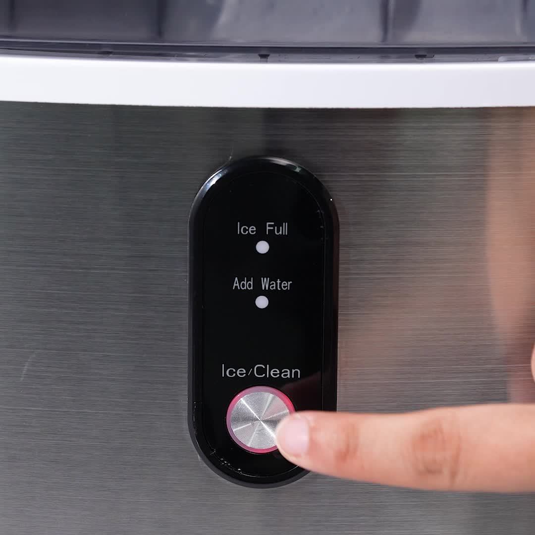 Macchina per Cubetti di Ghiaccio Compatta Design in Acciaio Inox Ghiaccio Nugget Veloce