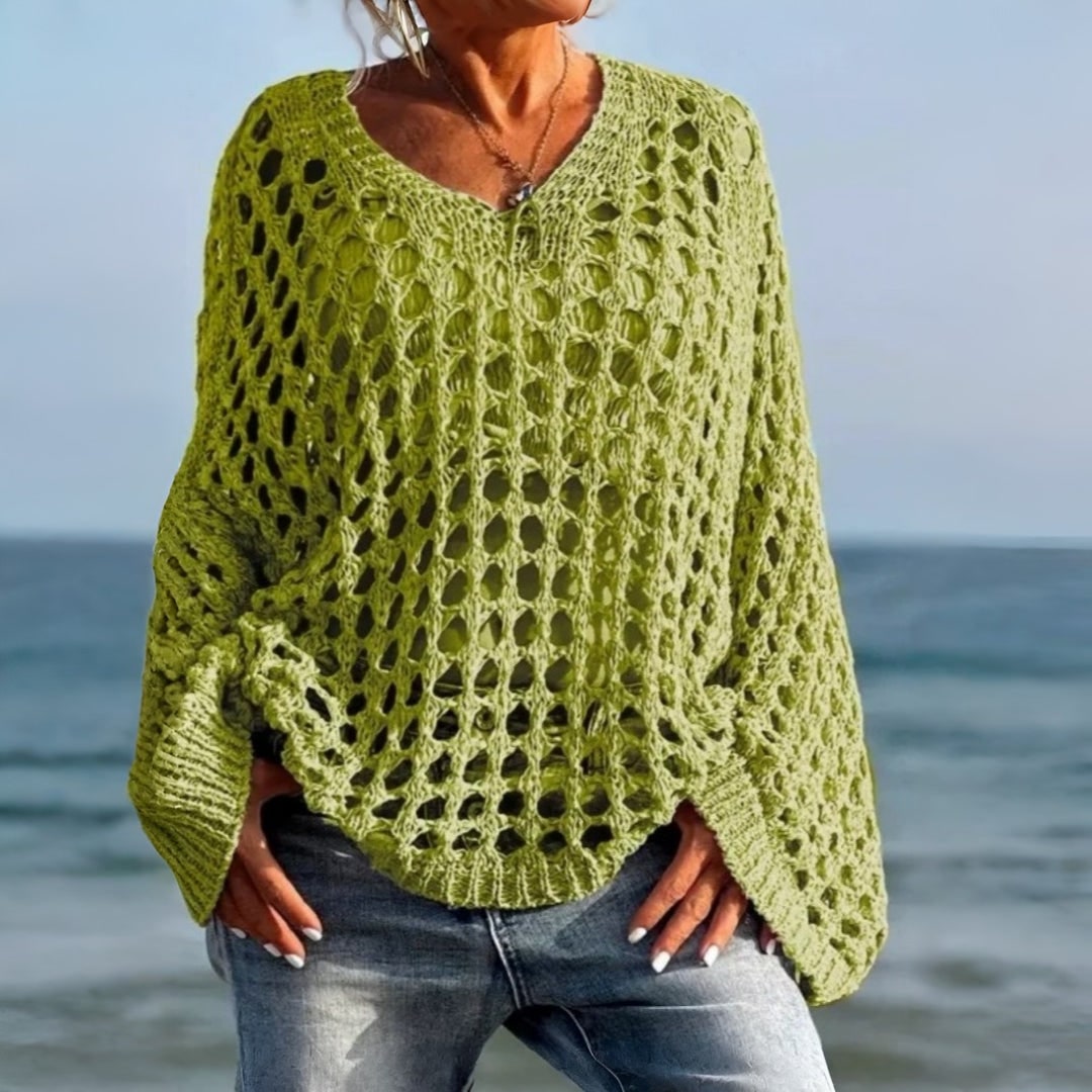 Donna Maglione Da Spiaggia All'uncinetto Estate Top | Boho - Image 2