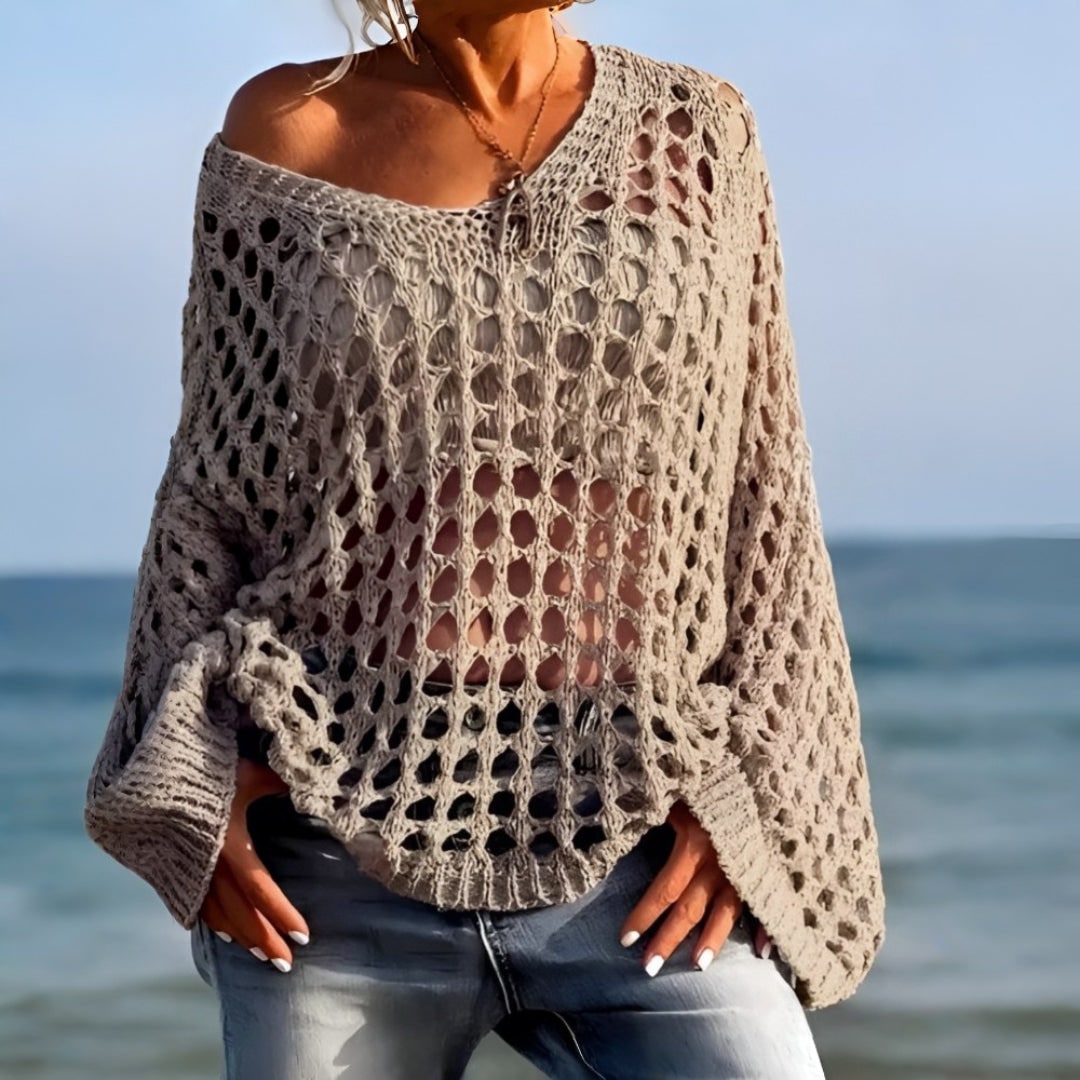 Donna Maglione Da Spiaggia All'uncinetto Estate Top | Boho - Image 3