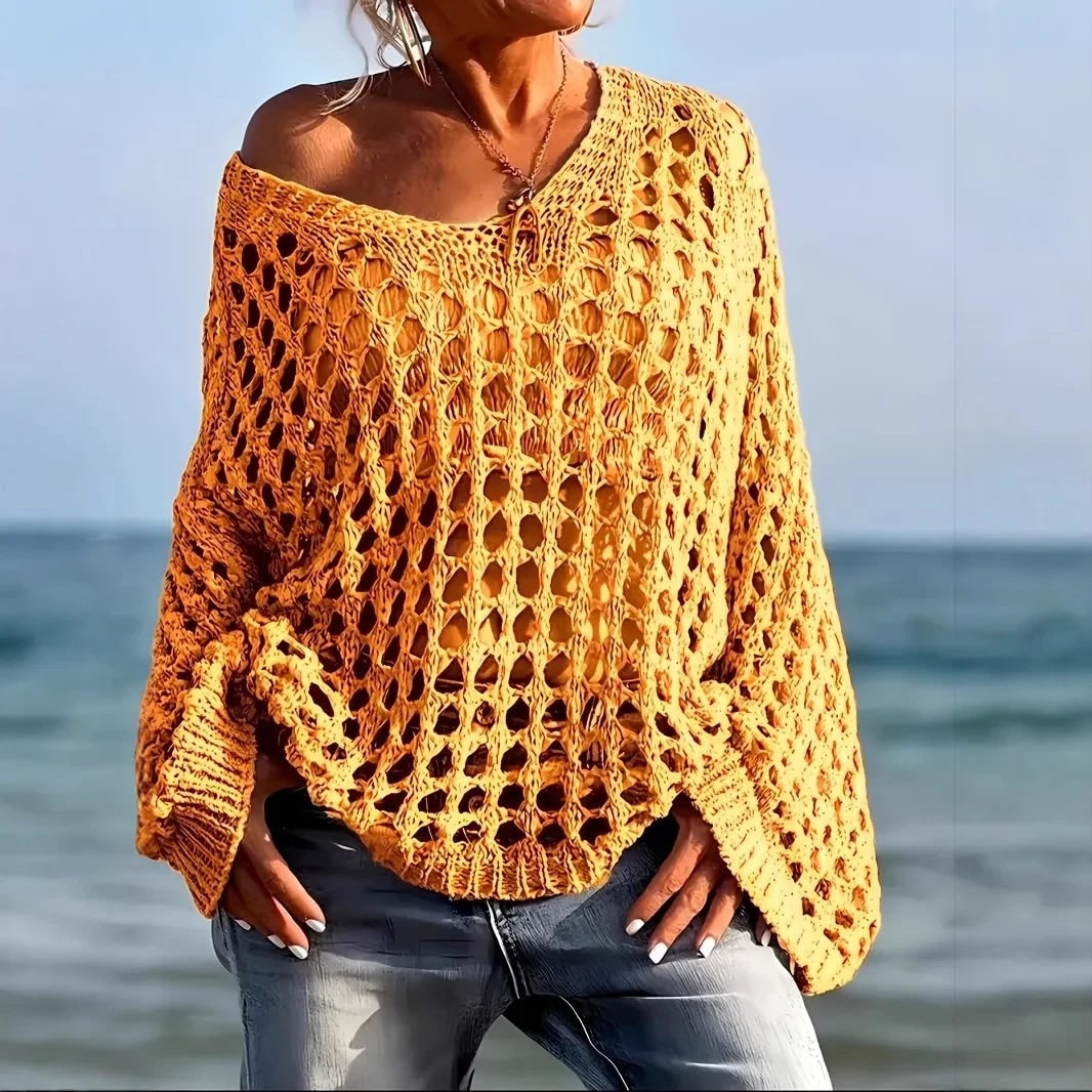 Donna Maglione Da Spiaggia All'uncinetto Estate Top | Boho - Image 4