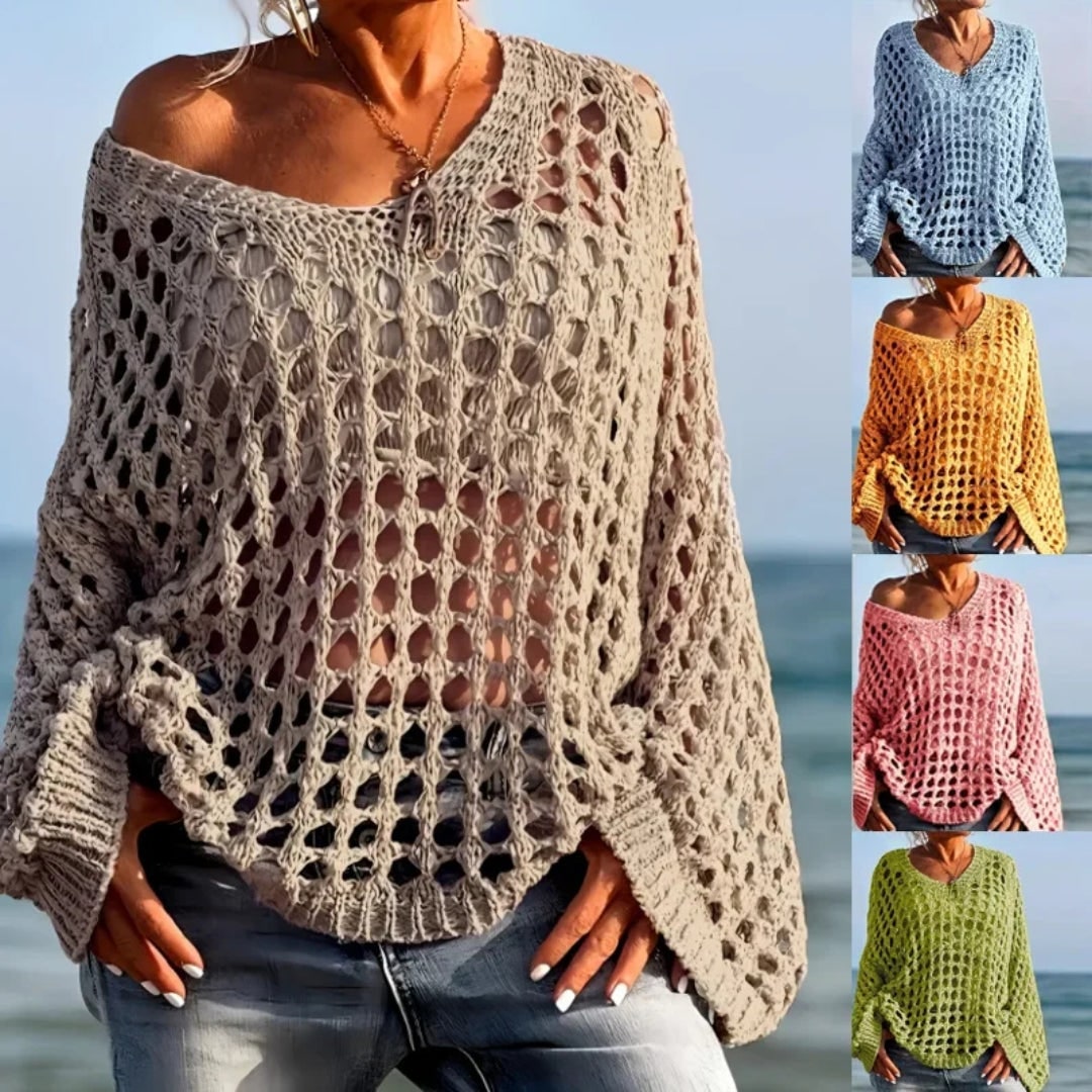 Donna Maglione Da Spiaggia All'uncinetto Estate Top | Boho - Image 6