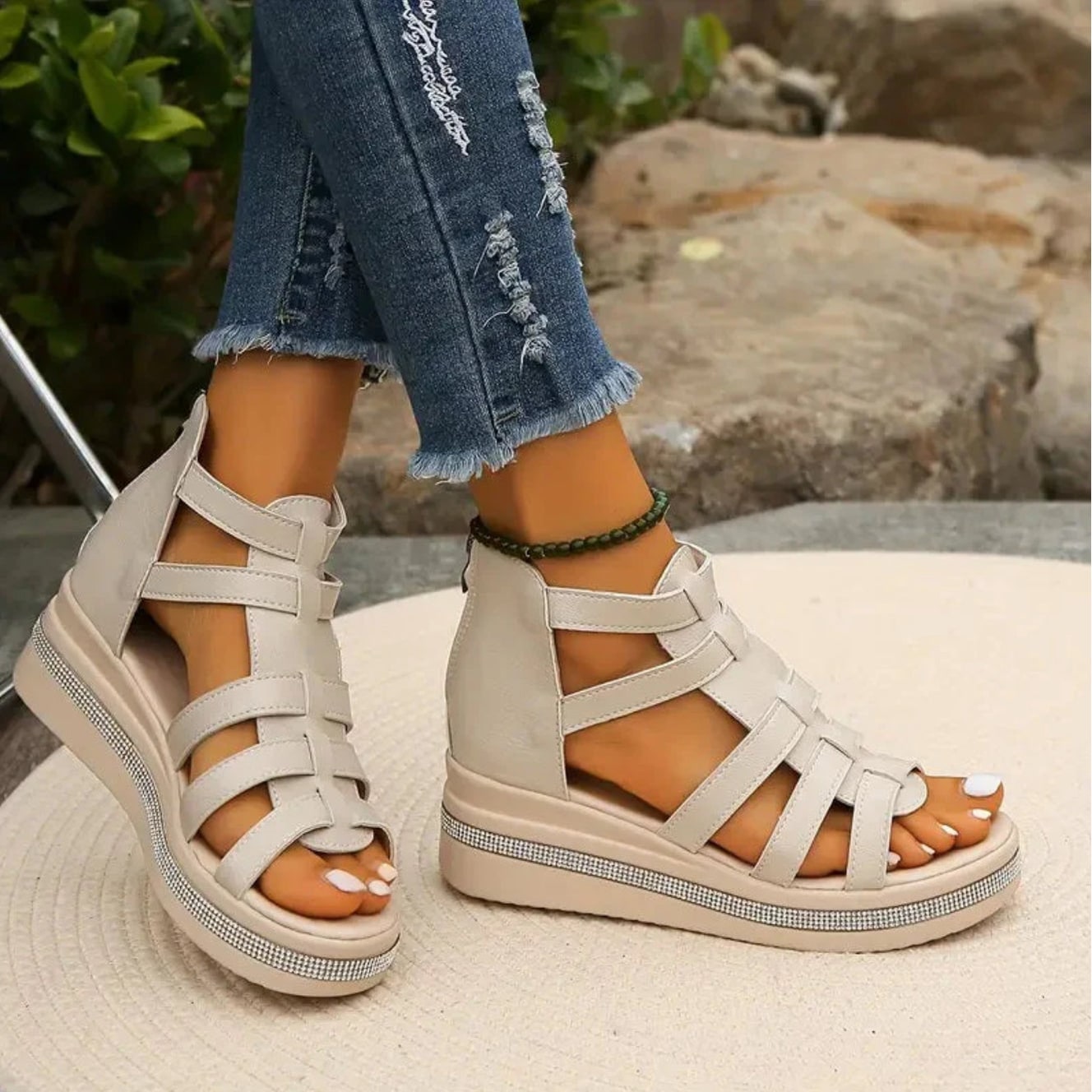 Donna Sandali con Zeppa Cinturino | Sandali Casual - Image 8