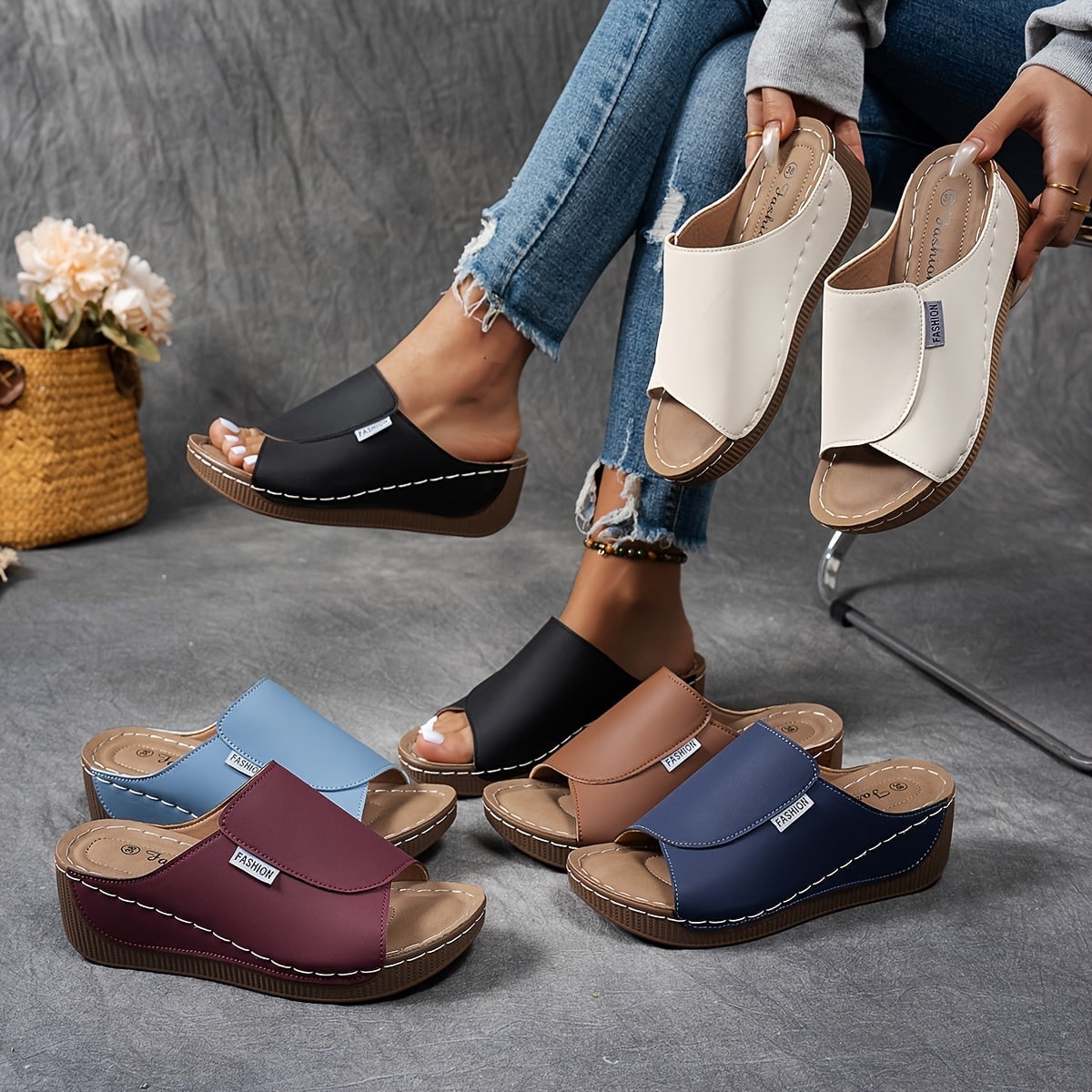 Donna Sandali con Zeppa | Sandali Slip-On - Image 13