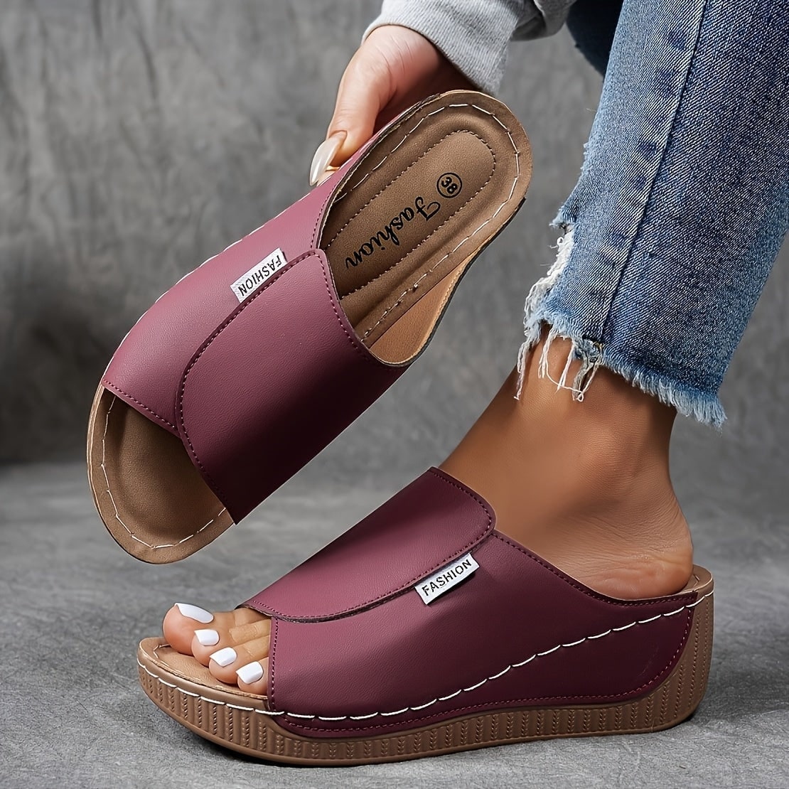 Donna Sandali con Zeppa | Sandali Slip-On - Image 7