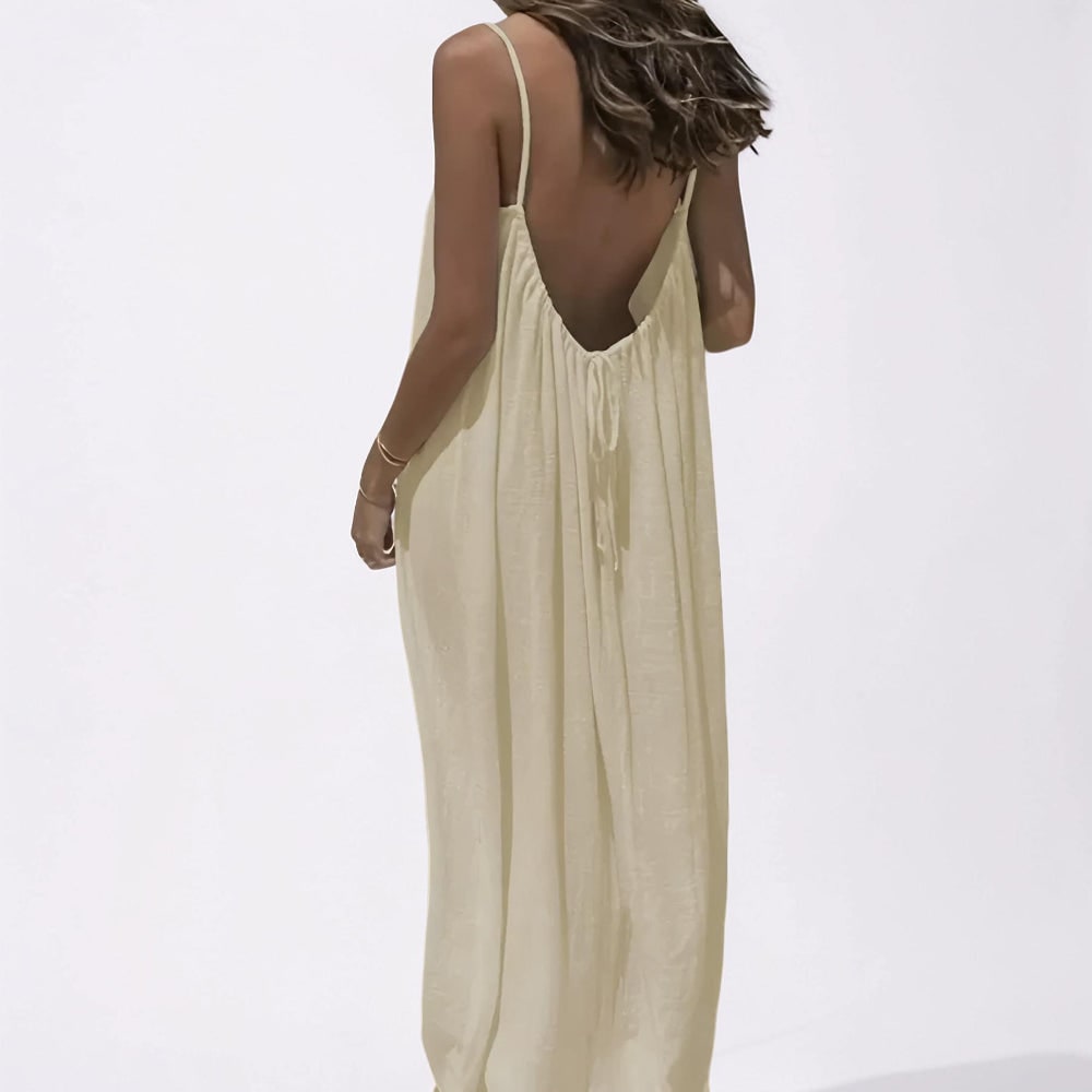 Donna Vestito Maxi Smanicato | Abito Estivo Casual - Image 3