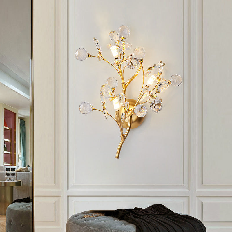 CrystalBloom - Illuminazione da parete Elegante illuminazione da parete per ambienti abitativi