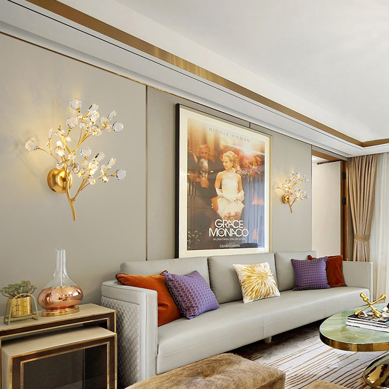 CrystalBloom - Illuminazione da parete Elegante illuminazione da parete per ambienti abitativi