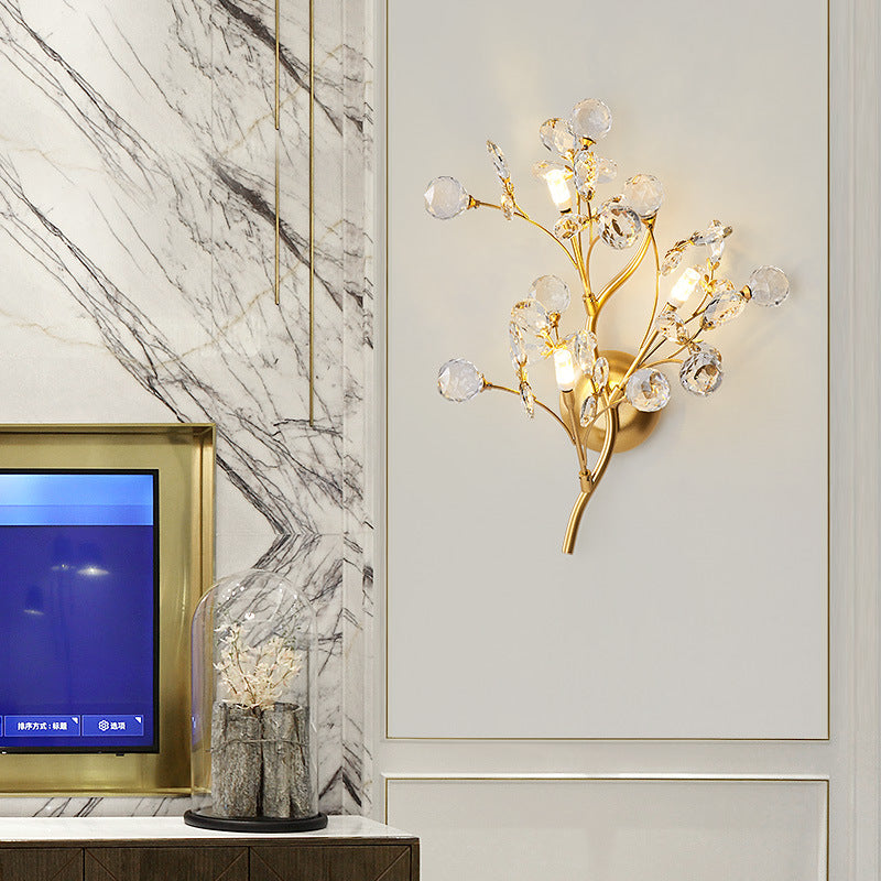 CrystalBloom - Illuminazione da parete Elegante illuminazione da parete per ambienti abitativi