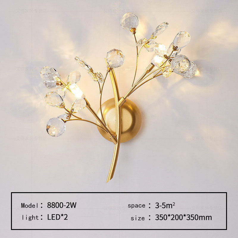 CrystalBloom - Illuminazione da parete Elegante illuminazione da parete per ambienti abitativi
