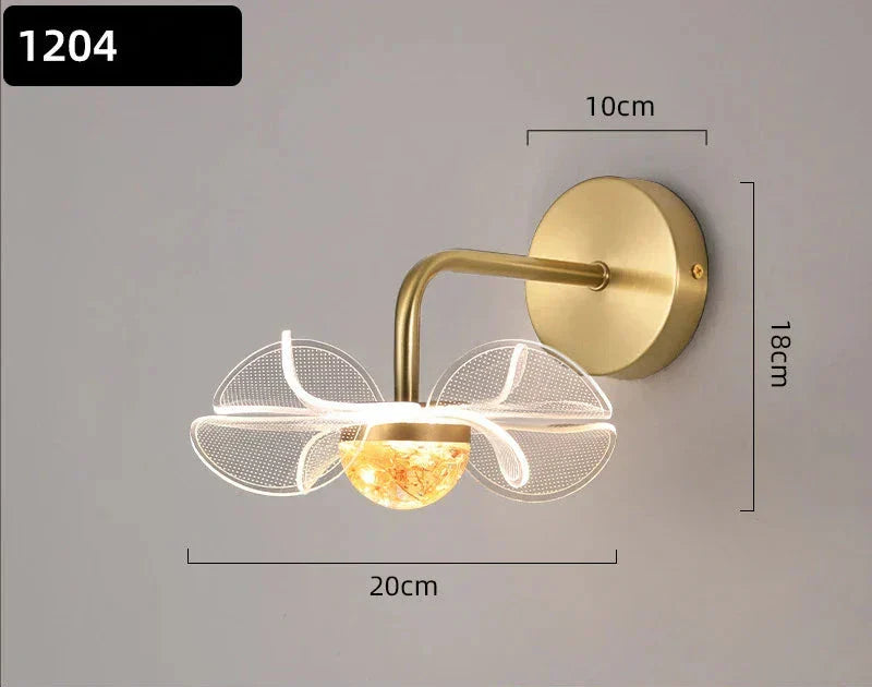 BloomGlow - Modern Flower Wall Lamp with LED Lighting