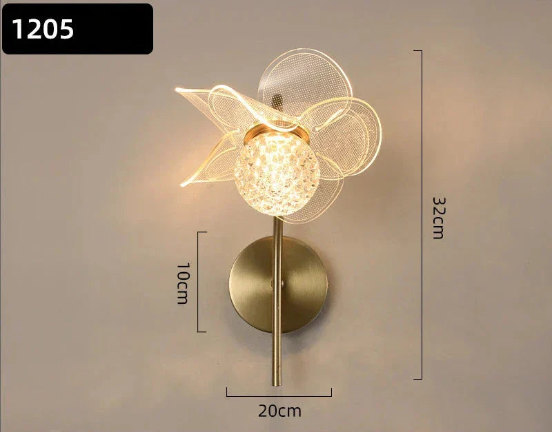 BloomGlow - Modern Flower Wall Lamp with LED Lighting