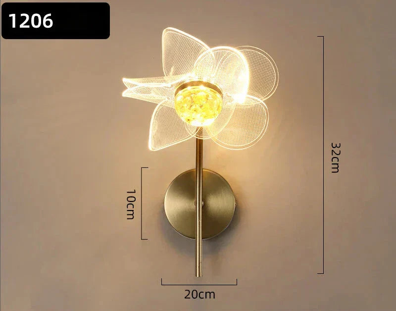 BloomGlow - Modern Flower Wall Lamp with LED Lighting