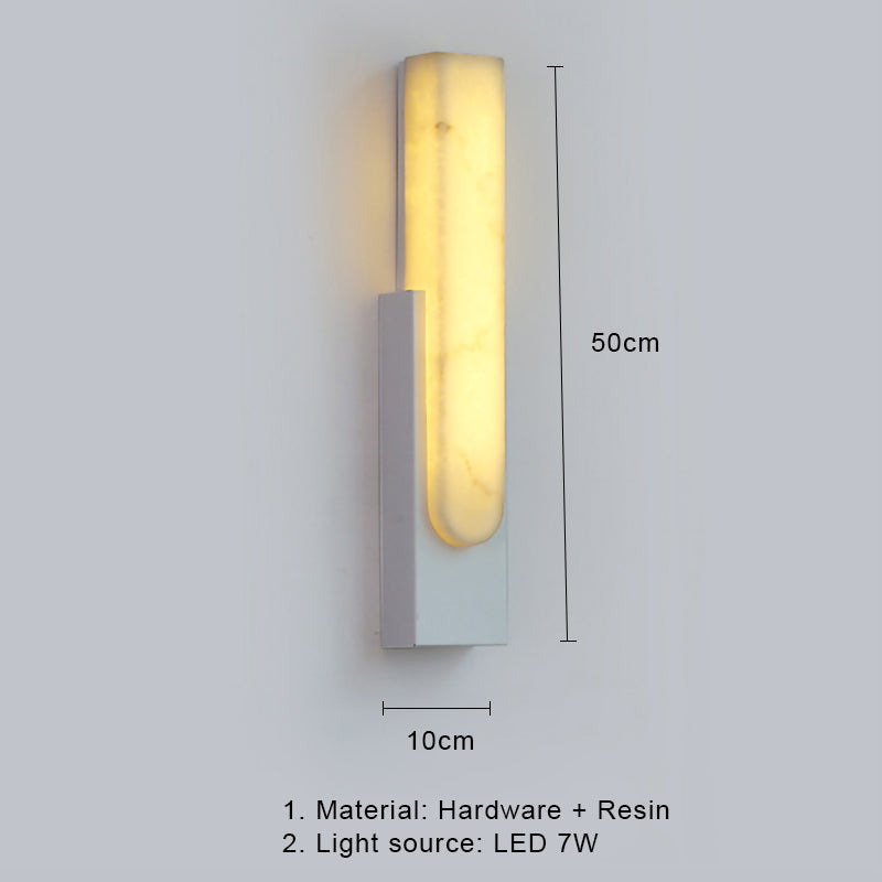 MarbleLuxe – Modern Marble LED Wall Lamp
