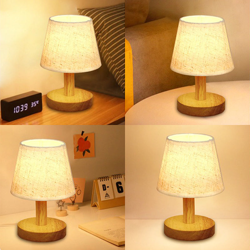 LumiWood - Dimmable LED Table Lamp Made of Wood for Bedroom & Living Room
