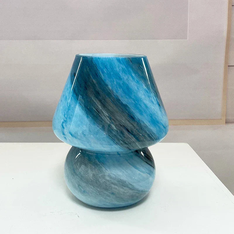 LumiGlow – Glass Mushroom Lamp with LED Lighting