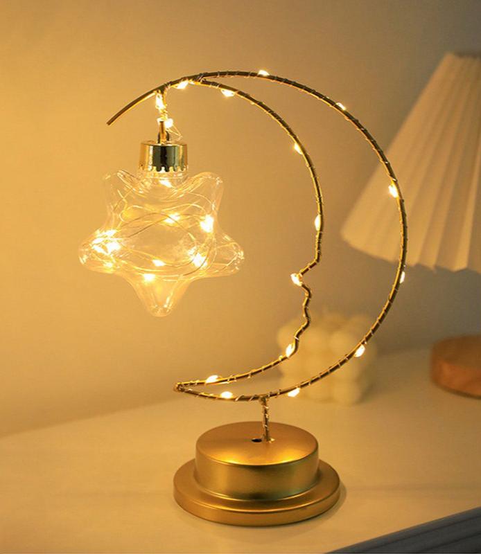 LunaGloed – Lámpara Nocturna Decorativa LED de Luna – Lámpara de Mesa Romántica