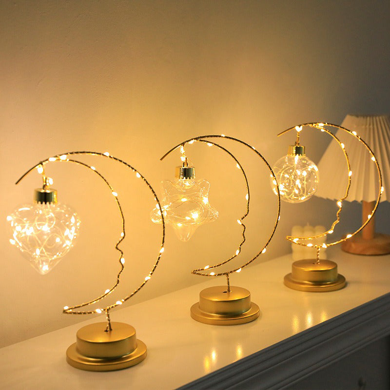 LunaGloed – Lámpara Nocturna Decorativa LED de Luna – Lámpara de Mesa Romántica