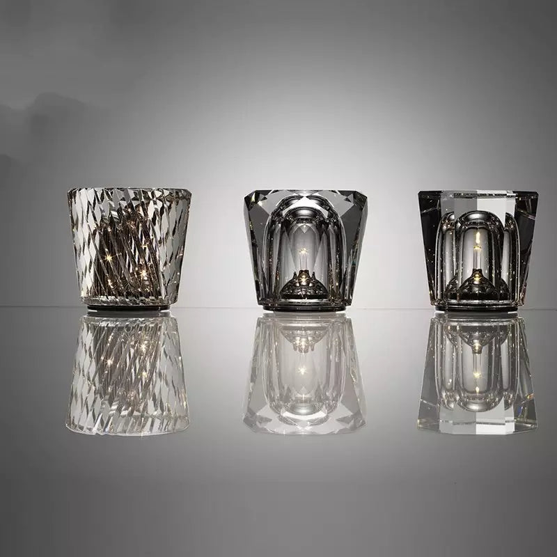CrystalGlow - Wireless Crystal Table Lamp with LED Lighting