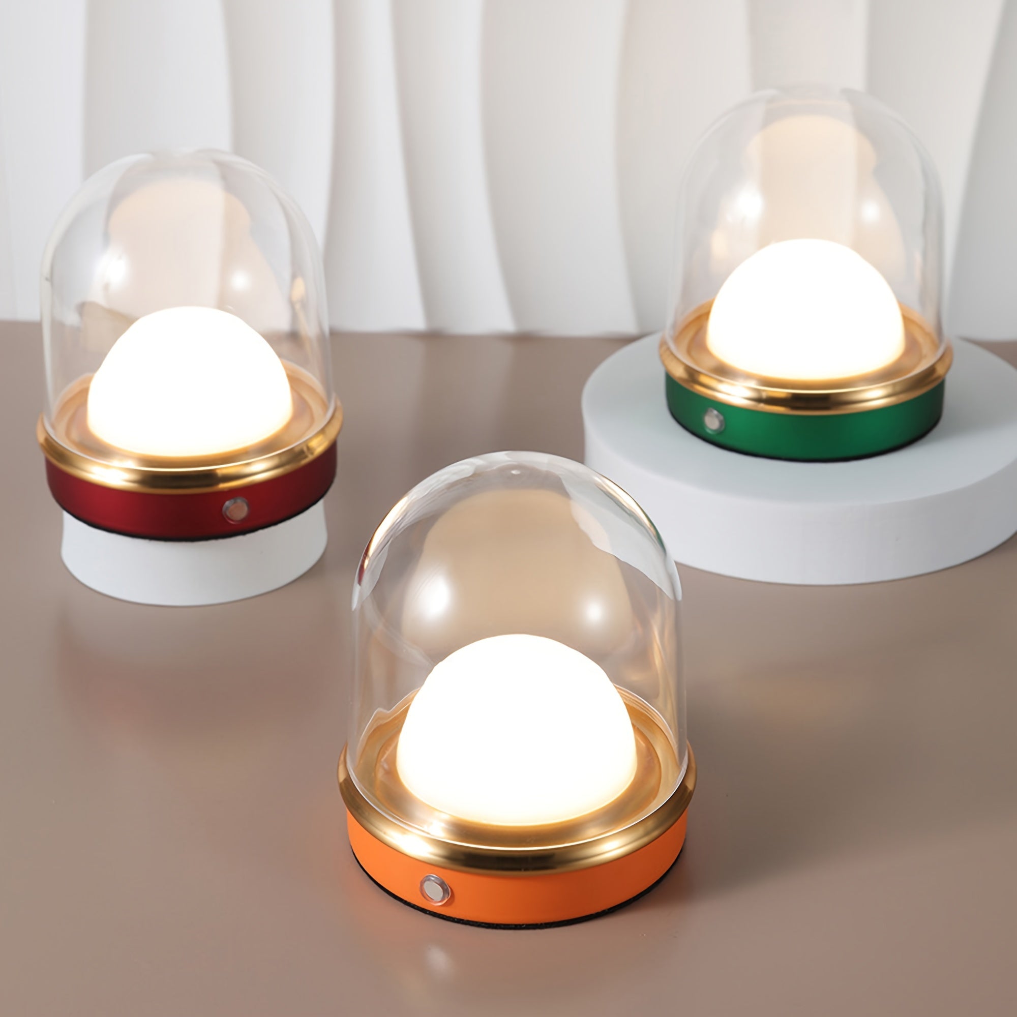CrystalGlow - Lampada da tavolo LED wireless con illuminazione d'atmosfera per soggiorno e camera da letto