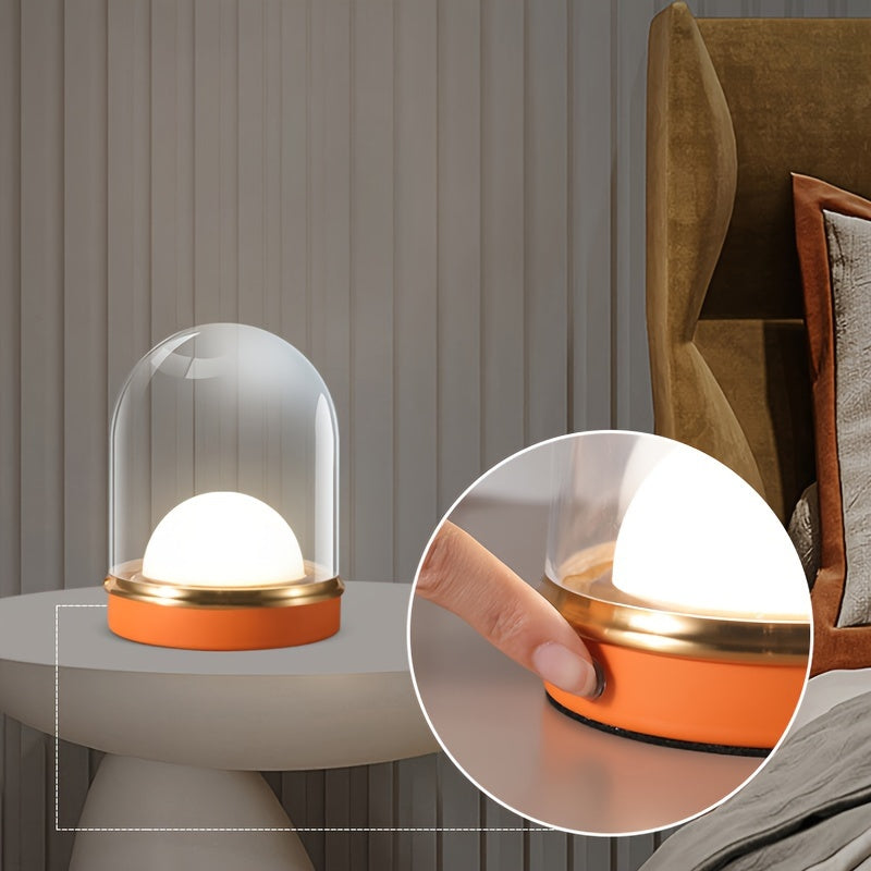 CrystalGlow - Lampada da tavolo LED wireless con illuminazione d'atmosfera per soggiorno e camera da letto