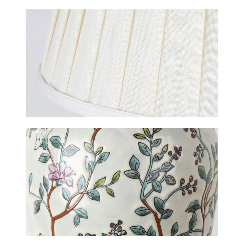 LumiCeram - Classic Ceramic Table Lamp for Atmospheric Lighting in Living Room & Bedroom
