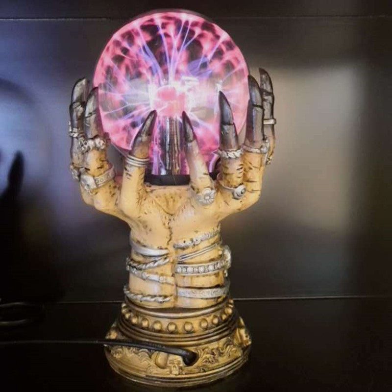 MystiGlow - Lámpara de Bola de Cristal de Vidrio con Iluminación LED