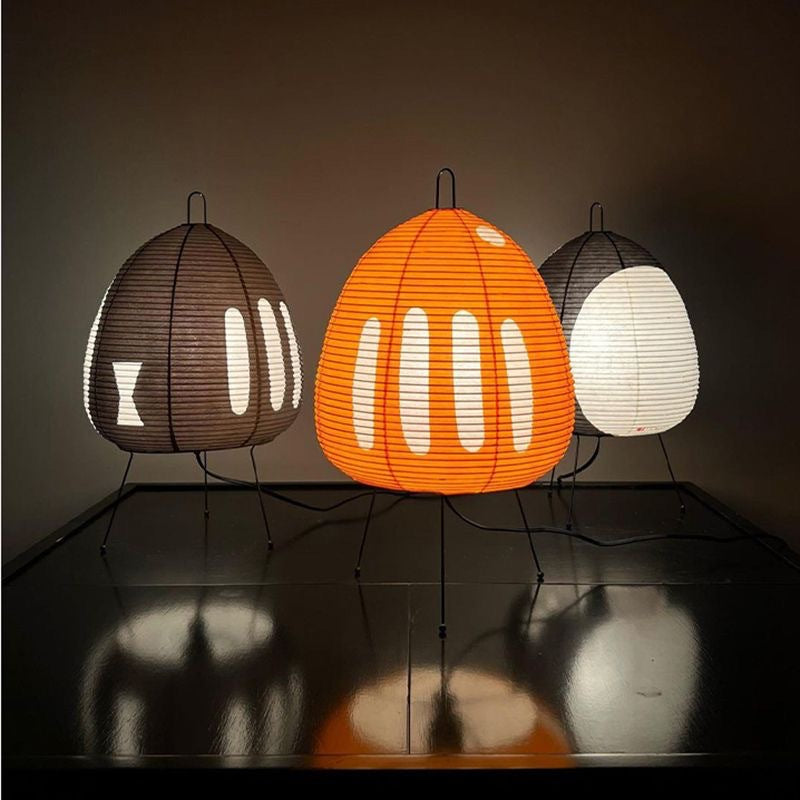 LumiZen – Lámpara de mesa de papel japonesa en estilo retro, iluminación tradicional para dormitorio y sala de estar