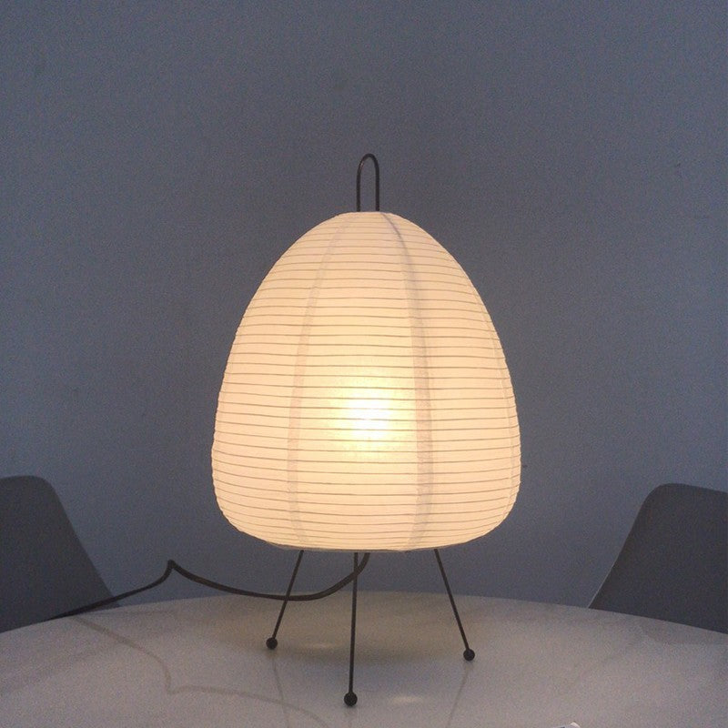 LumiZen – Japanese Paper Table Lamp in Retro Style, Traditional Lighting for Bedroom and Living Room