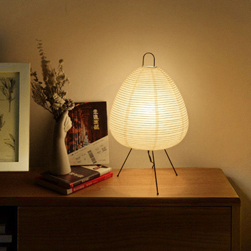 LumiZen – Lámpara de mesa de papel japonesa en estilo retro, iluminación tradicional para dormitorio y sala de estar