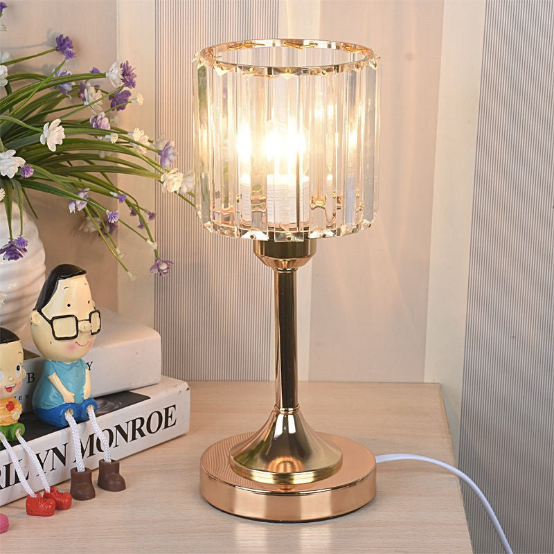 LumiGlow - Crystal Table Lamp with Dimmable LED Light