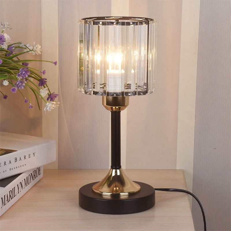 LumiGlow - Crystal Table Lamp with Dimmable LED Light