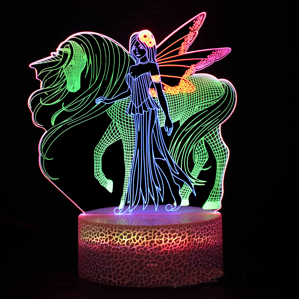 LumiUnicorn - 3D LED Night Light with Color Change and Magical Design