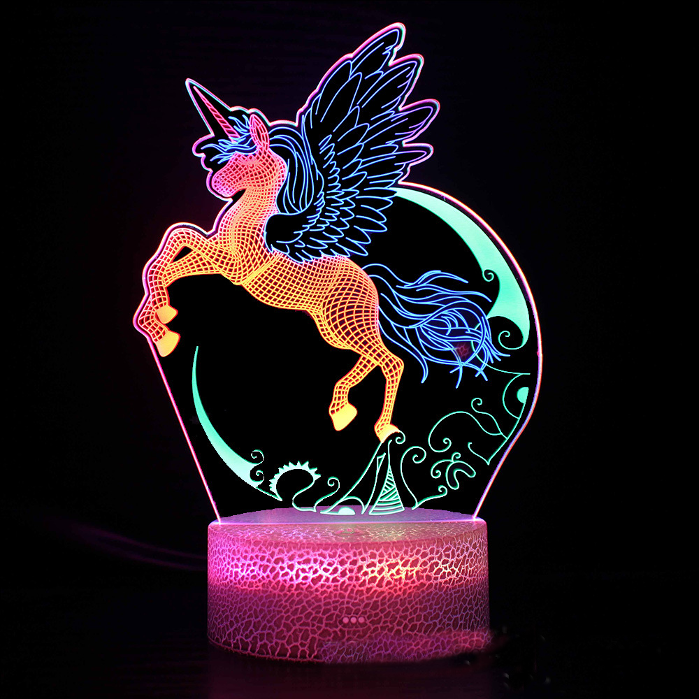 LumiUnicorn - 3D LED Night Light with Color Change and Magical Design