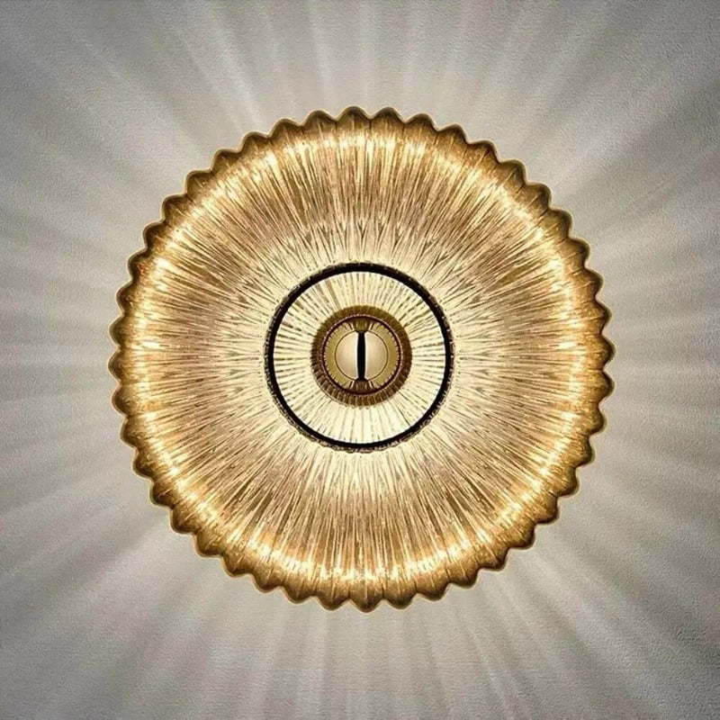 RippleGlow - Lâmpada de Parede em Vidro Moderna para Interiores Elegantes