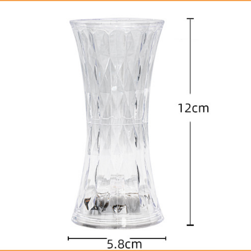 CrystalLuxe - Candeeiro de Mesa de Cristal com Lapidação de Diamante e Iluminação LED