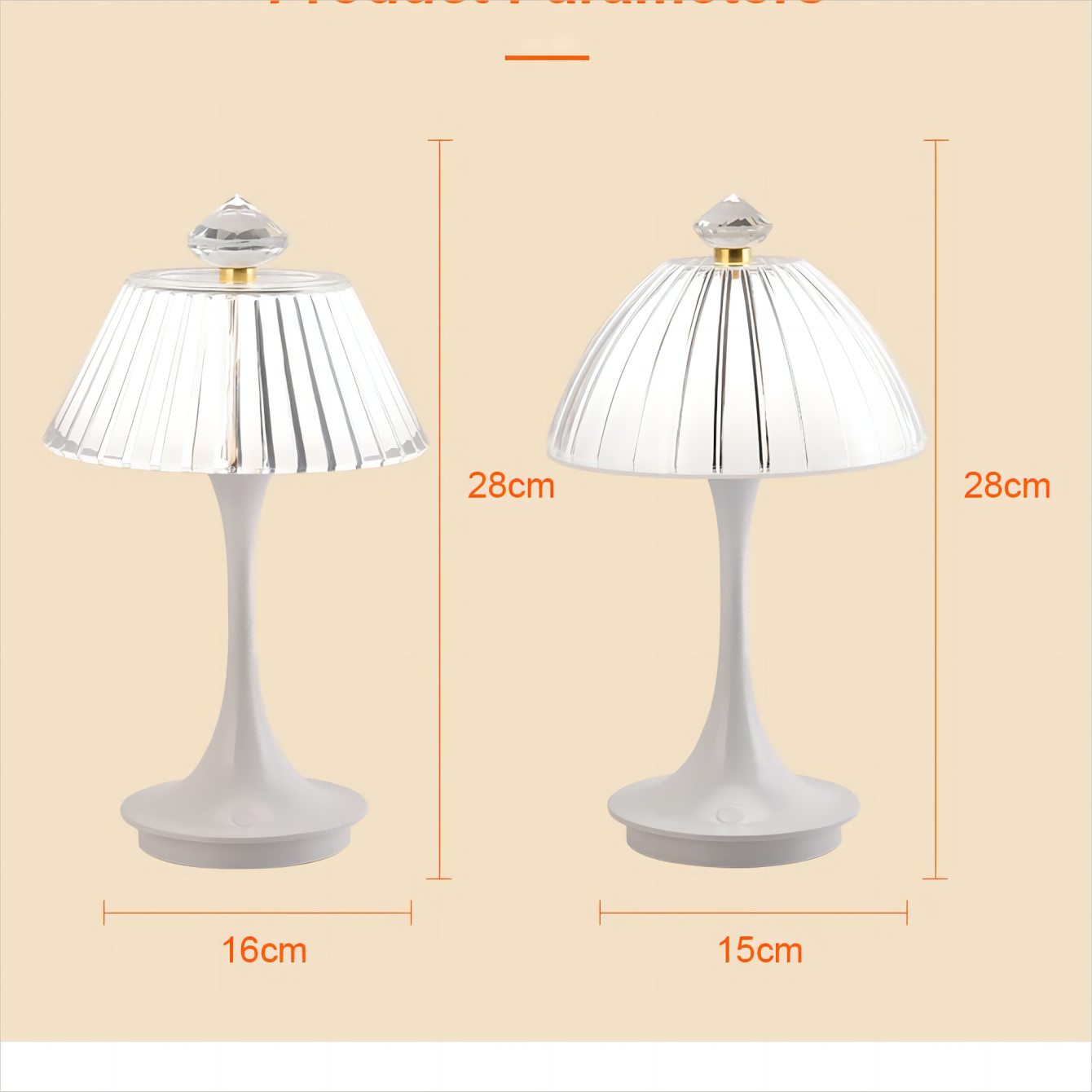 LumiGlow - LED Crystal Bed Lamp