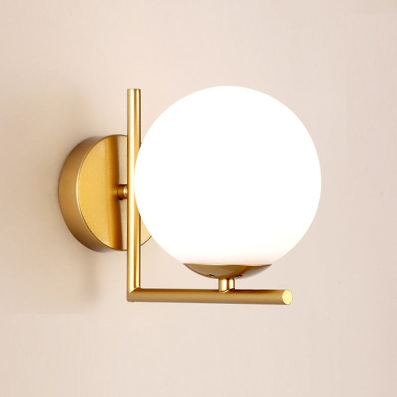 SphereGlow - Modern Round Wall Lamp with Glass Globe