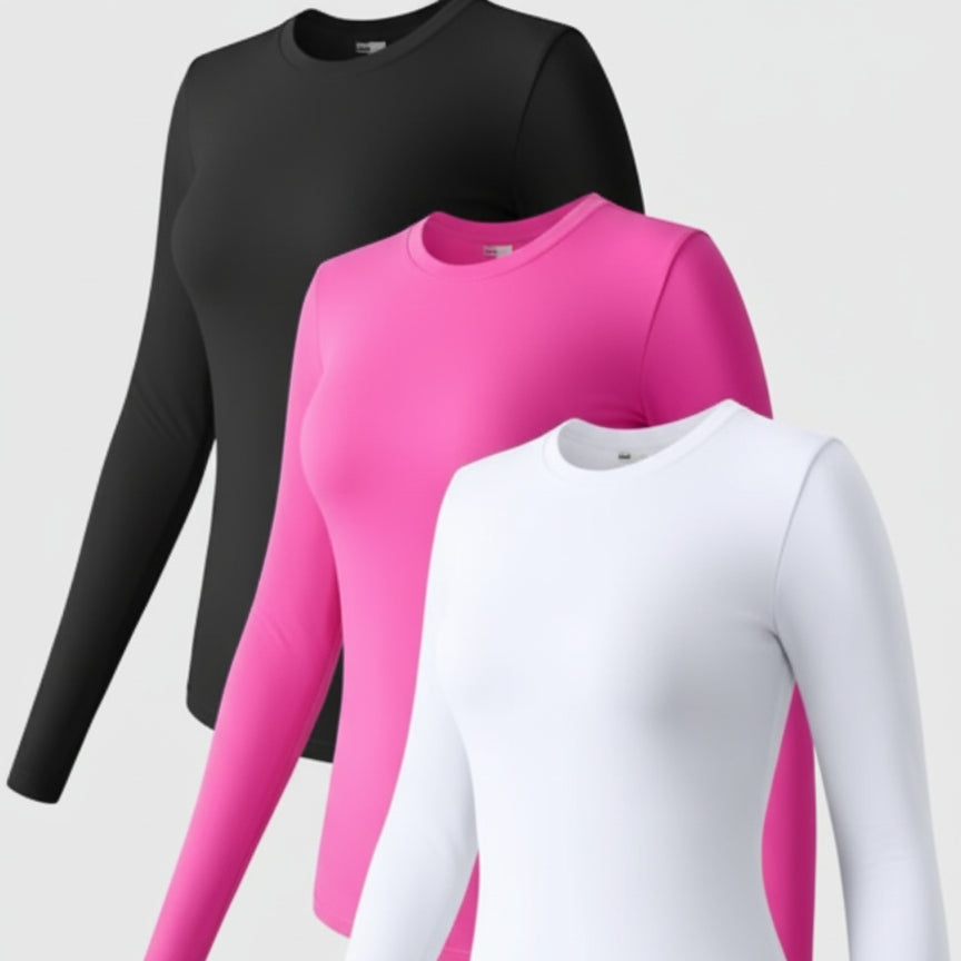 Women's Shirt Long Sleeves Stretch Slim Fit