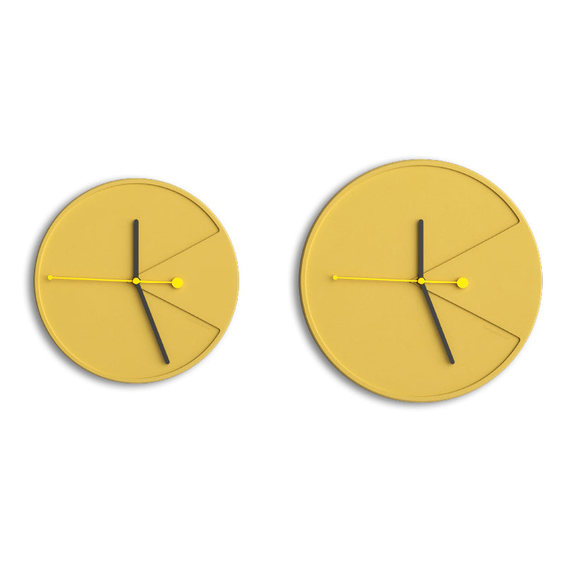 BetonTijd Relógio de Parede - Relógio de Parede Moderno 3D em Amarelo Cimento