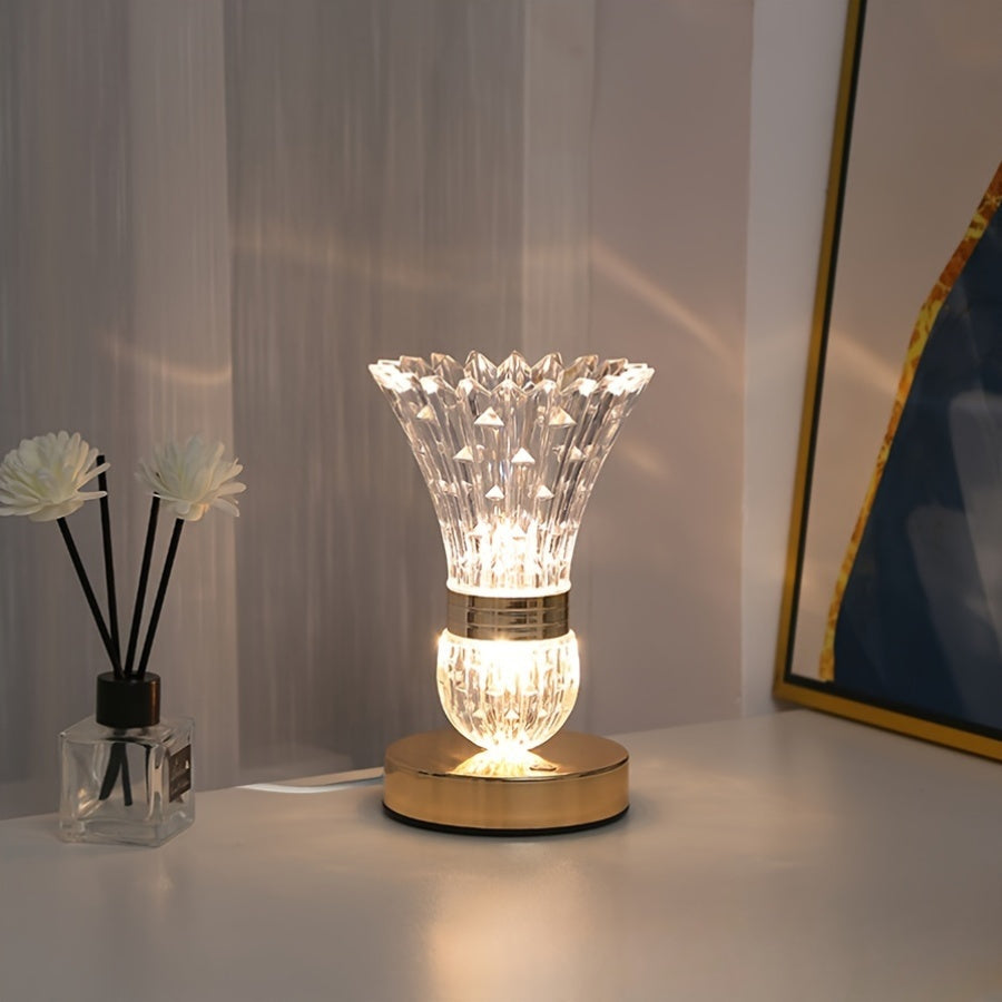 VaseLicht - Candeeiro de Mesa de Cristal LED com Luz Ambiente Regulável