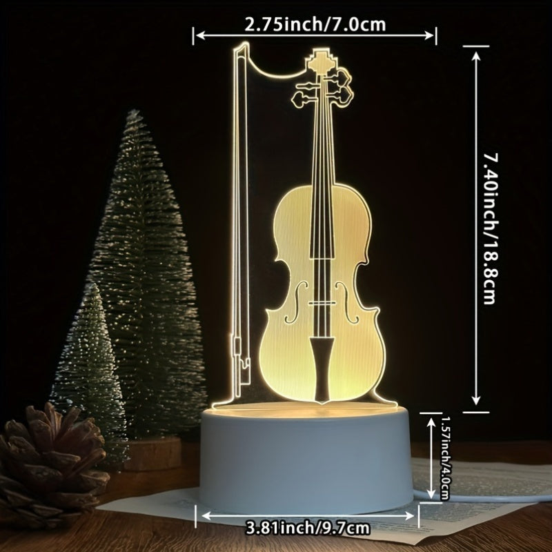 MusicLamp - 3D Illusion Cello LED Table Lamp