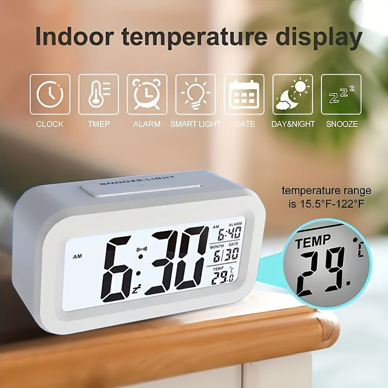SmartGlow - Reloj Despertador Digital con Pantalla Grande y Luz Nocturna