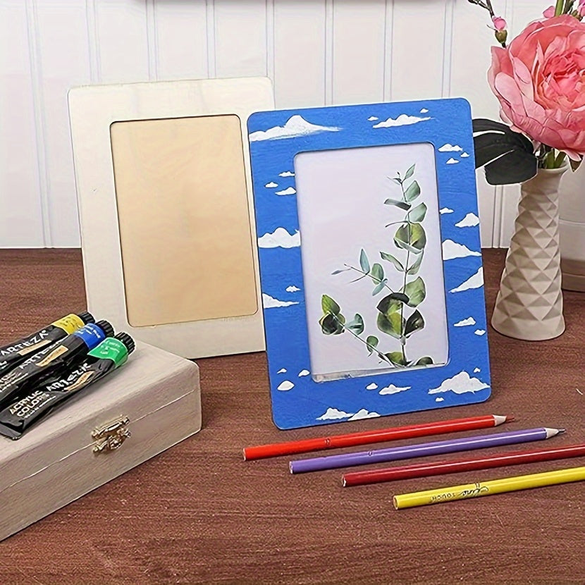 10 pezzi Cornice Fotografica - Cornici Fatte a Mano in Legno DIY 15,24 cm - Per Soggiorno, Ufficio, Regalo di San Valentino, Capodanno e Pasqua