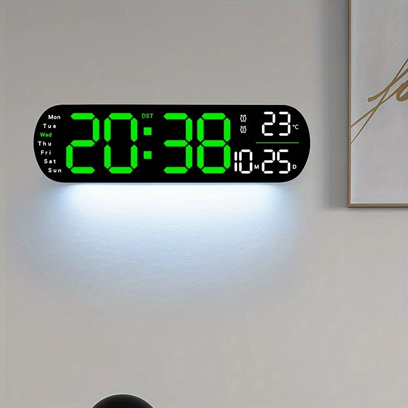 LumoView - Smart LED Wall Clock with Temperature and Calendar