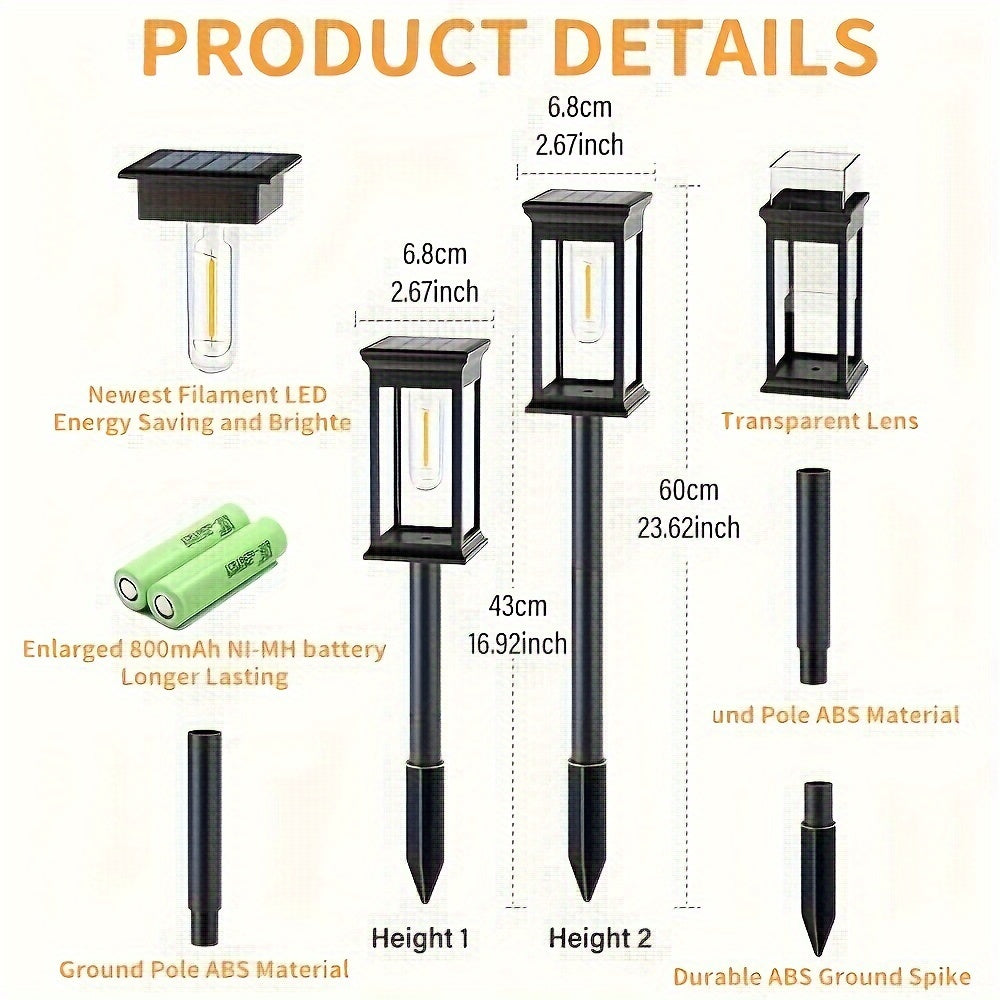 SolarLux - 4-piece Set Solar Garden Lighting IP44 Waterproof